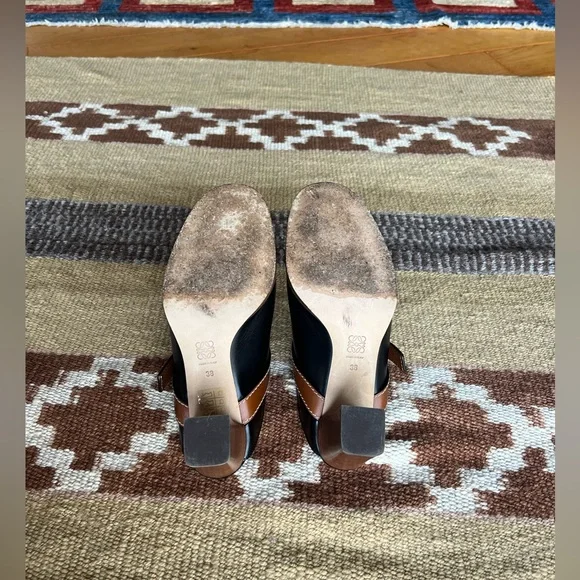 Women's Black and Brown Loewe Mule Clogs - Picture 8 of 8